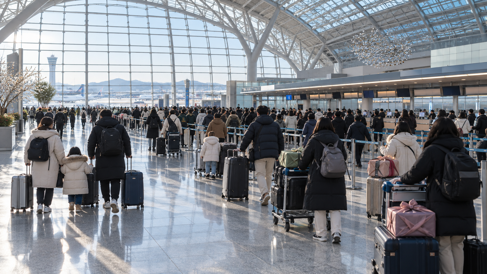 Seollal at Incheon Airport — Peak Hours and Parking